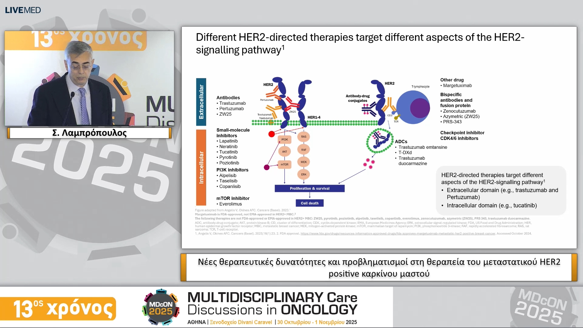 36 Σ. Λαμπρόπουλος - Νέες θεραπευτικές δυνατότητες και προβληματισμοί στη θεραπεία του μεταστατικού HER2 positive καρκίνου μαστού 
