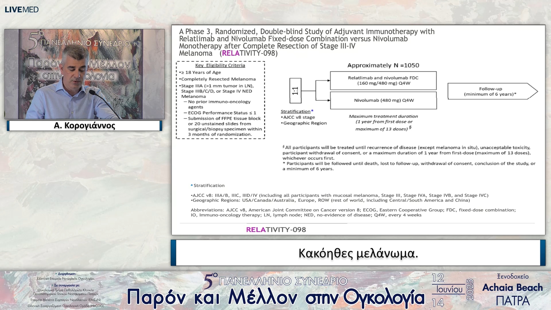 36 Α. Κορογιάννος - Κακόηθες μελάνωμα.