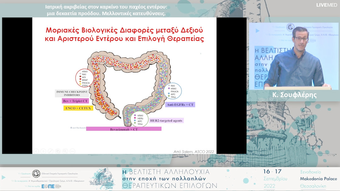 40 Κ. Σουφλέρης - Ιατρική ακριβείας στον καρκίνο του παχέος εντέρου: μια δεκαετία προόδου. Μελλοντικές κατευθύνσεις.