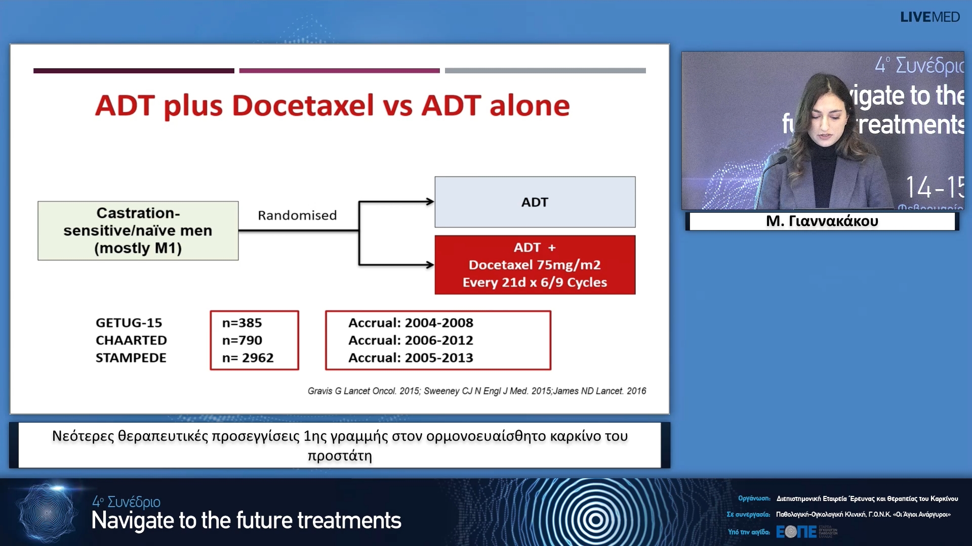 08  Μ. Γιαννακάκου - Νεότερες θεραπευτικές προσεγγίσεις 1ης γραμμής στον ορμονοευαίσθητο καρκίνο του προστάτη.