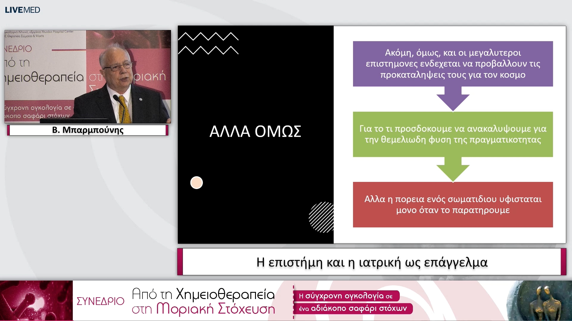 16 Β. Μπαρμπούνης - Η επιστήμη και η ιατρική ως επάγγελμα. 