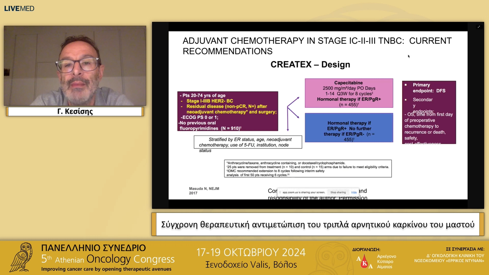 43 Γ. Κεσίσης - Σύγχρονη θεραπευτική αντιμετώπιση του τριπλά αρνητικού καρκίνου του μαστού 