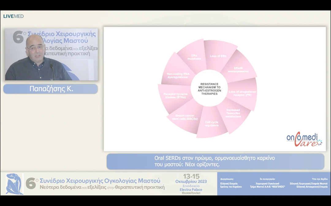 32 Παπαζήσης Κ. - Oral SERDs στον πρώιμο, ορμονοευαίσθητο καρκίνο του μαστού: Νέοι ορίζοντες.