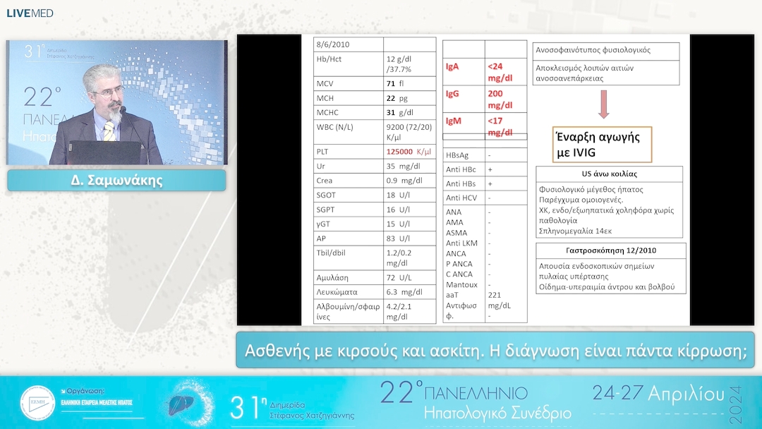 07 Δ. Σαμωνάκης - Ασθενής με κιρσούς και ασκίτη. Η διάγνωση είναι πάντα κίρρωση;