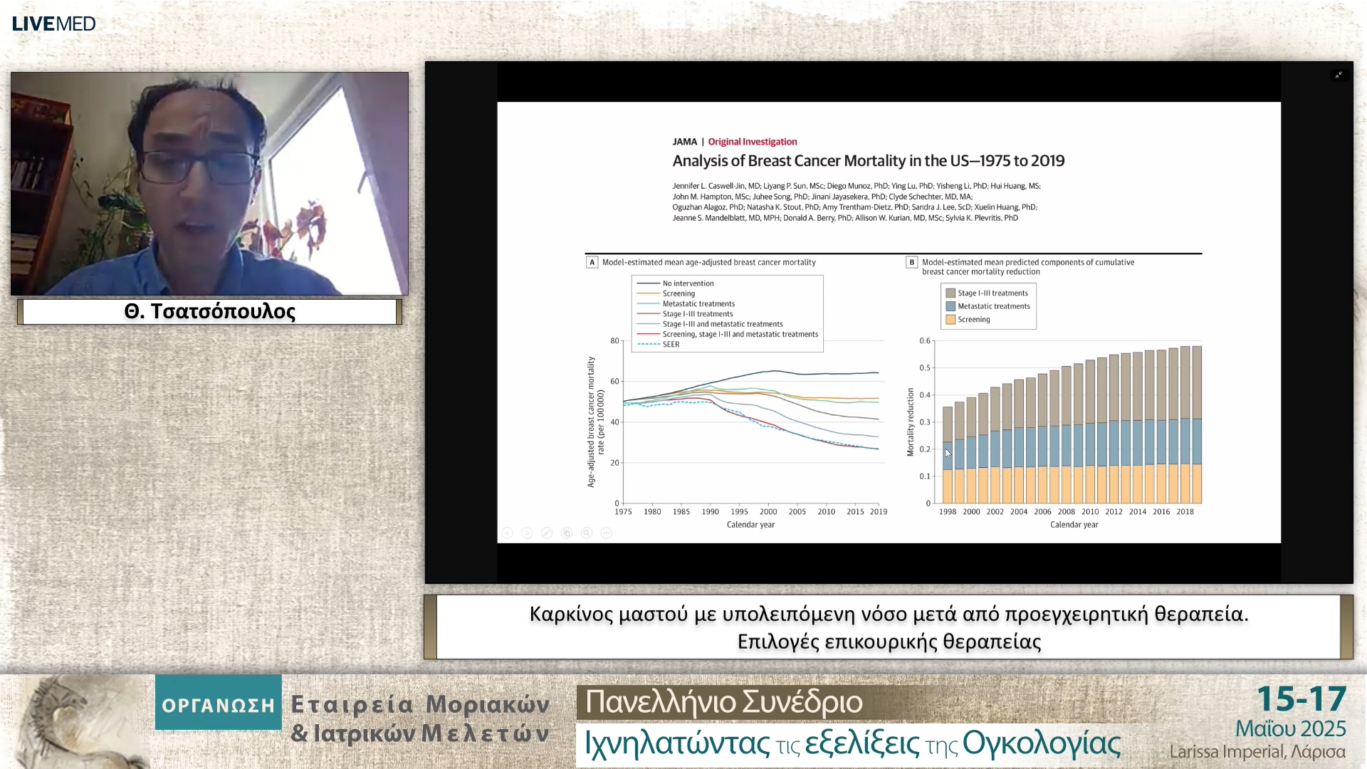 31 Θ. Τσατσόπουλος - Καρκίνος μαστού με υπολειπόμενη νόσο μετά από προεγχειρητική θεραπεία. Επιλογές επικουρικής θεραπείας