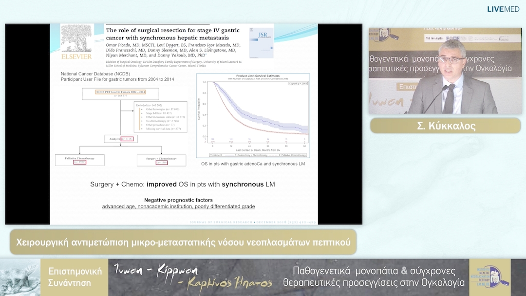 31 Σ. Κύκκαλος - Χειρουργική αντιμετώπιση μικρο-μεταστατικής νόσου νεοπλασμάτων πεπτικού 