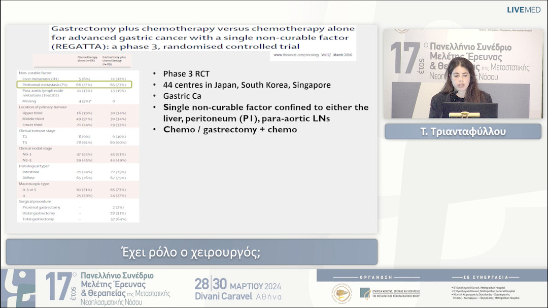 36 Τ. Τριανταφύλλου - Ολιγομεταστατική νόσος: Έχει ρόλο ο χειρουργός; 