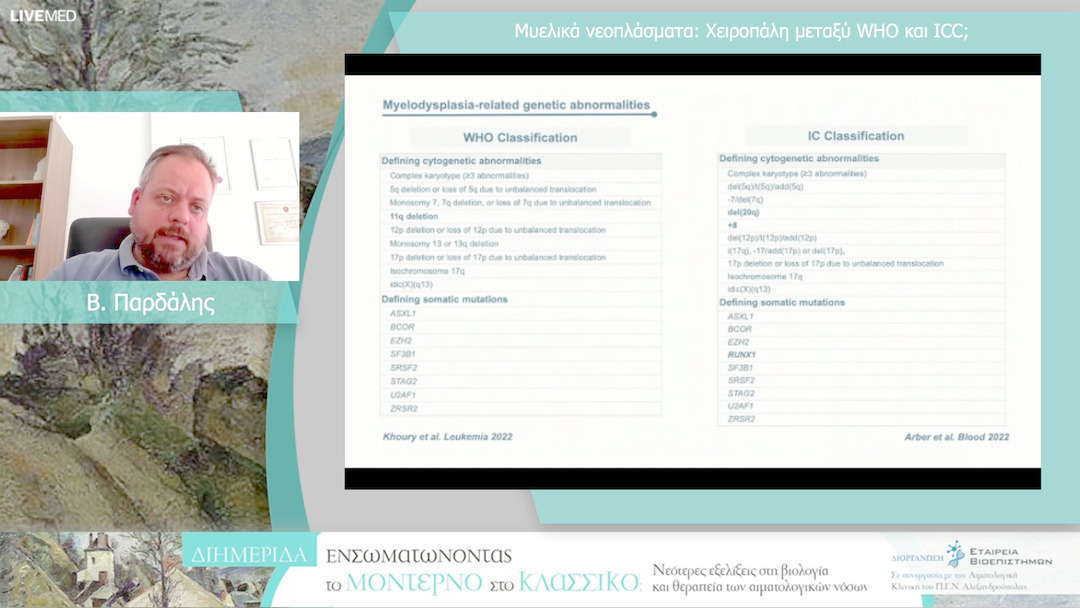 40 Β. Παρδάλης - Μυελικά νεοπλάσματα: Χειροπάλη μεταξύ WHO και ΙCC; 
