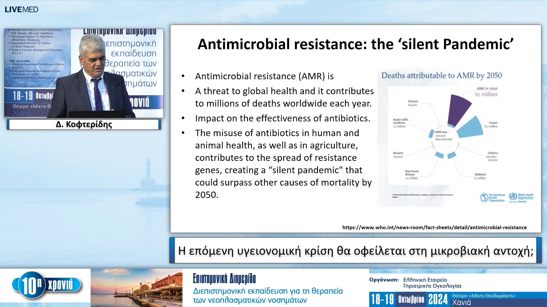 29 Δ. Κοφτερίδης - Η επόμενη υγειονομική κρίση θα οφείλεται στη μικροβιακή αντοχή; 