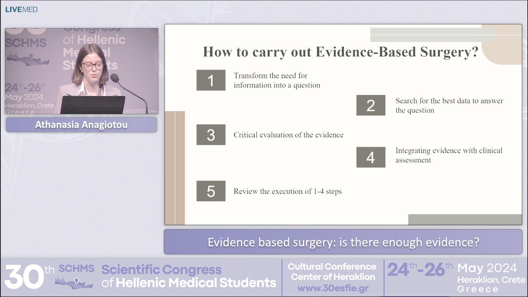 12 Athanasia Anagiotou - Evidence based surgery: is there enough evidence?
