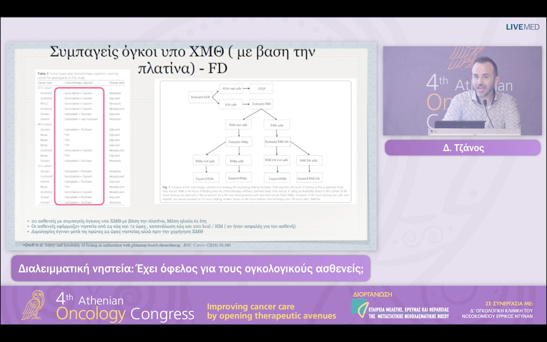 17  Δ. Τζάνος - Διαλειμματική νηστεία: Έχει όφελος για τους ογκολογικούς ασθενείς;