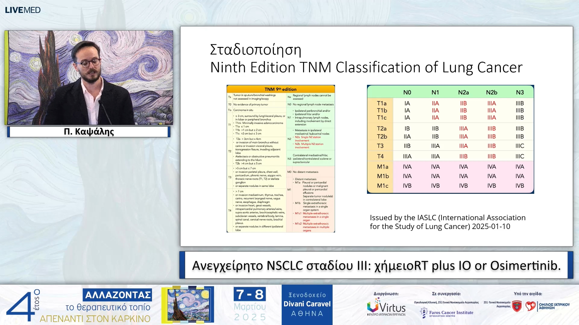 40  Π. Καψάλης - Ανεγχείρητο NSCLC σταδίου ΙΙΙ: χήμειοRT plus IO or Osimertinib.