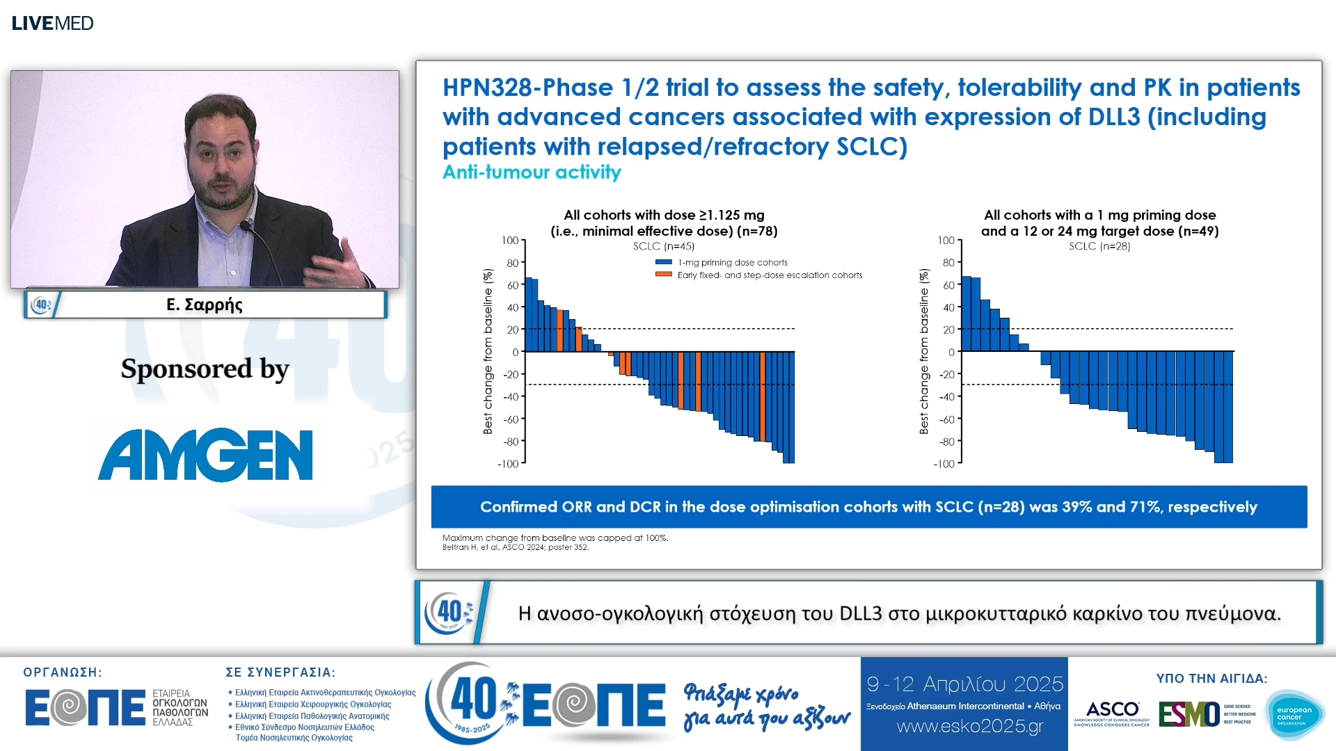018 Ε. Σαρρής - Η ανοσο-ογκολογική στόχευση του DLL3 στο μικροκυτταρικό καρκίνο του πνεύμονα.