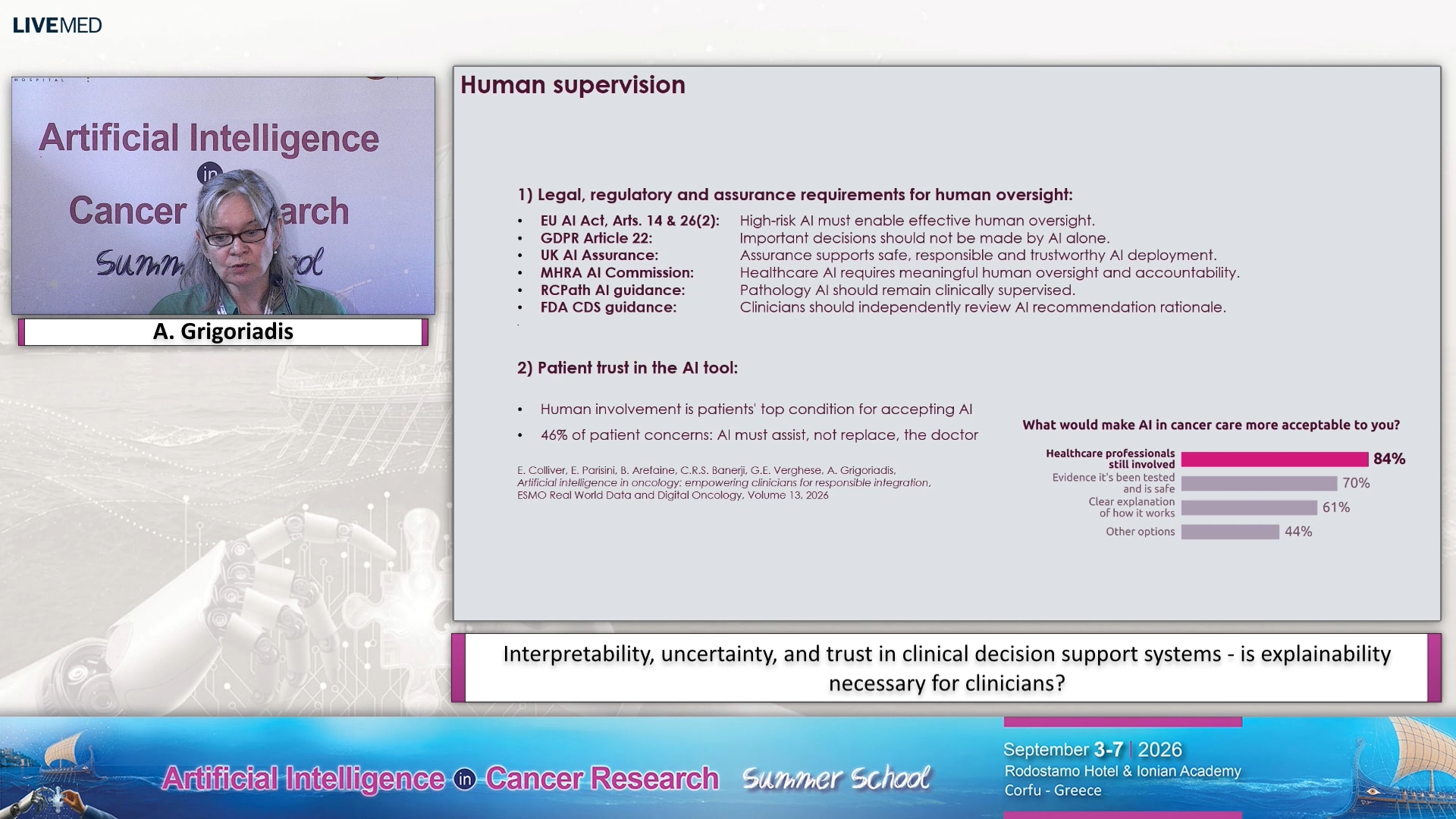 07 A. Grigoriadis - Interpretability, uncertainty, and trust in clinical decision support systems - is explainability necessary for clinicians?