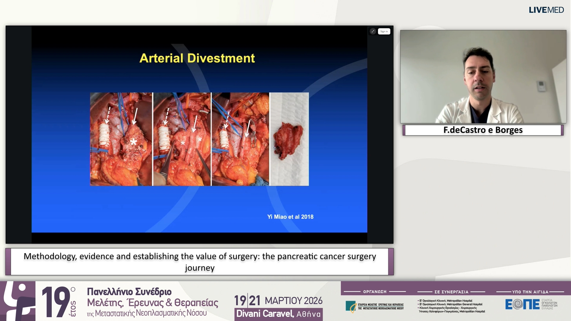 32 F.deCastro e borges - Methodology, evidence and establishing the value of surgery: the pancreatic cancer surgery journey 