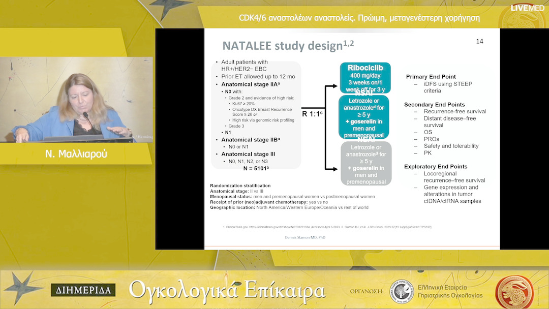 42 Ν. Μαλλιαρού - CDK4/6 αναστολέων αναστολείς. Πρώιμη, μεταγενέστερη χορήγηση