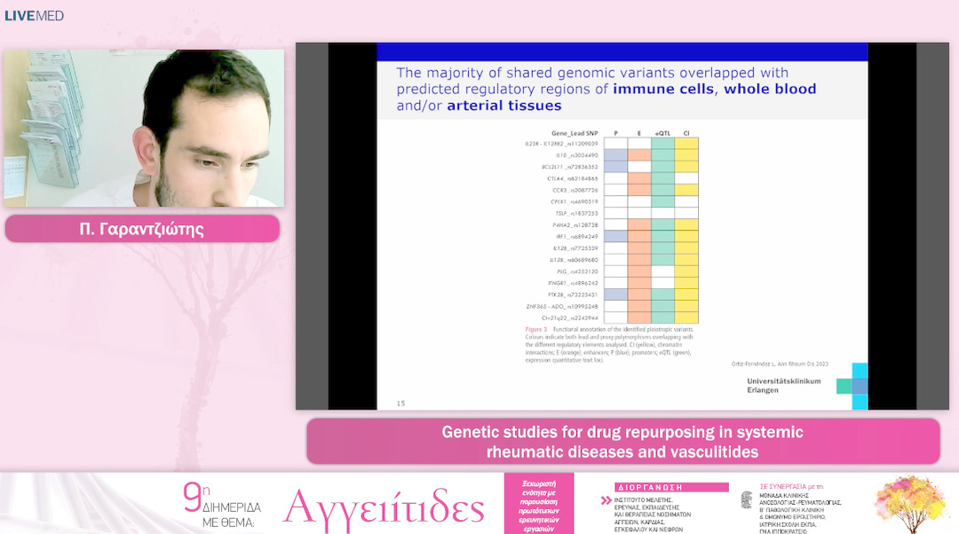 11  Π. Γαραντζιώτης - Genetic studies for drug repurposing in systemic rheumatic diseases and vasculitides 