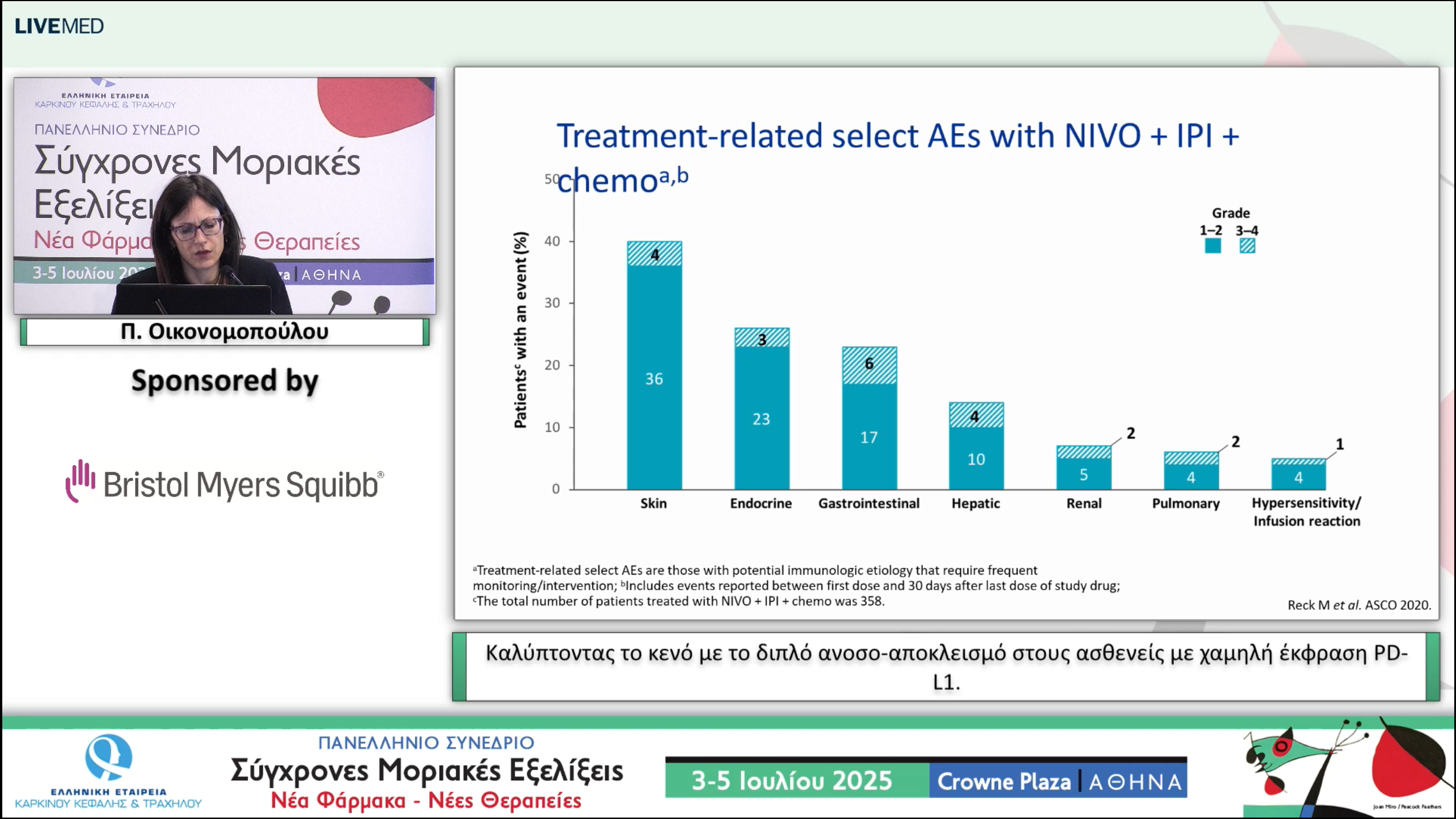 13 Π. Οικονομοπούλου - Η αξία της προσθήκης ανοσοθεραπείας στην αντιμετώπιση του μικροκυτταρικού καρκίνου του πνεύμονα και το όφελος στη συνολική επιβίωση