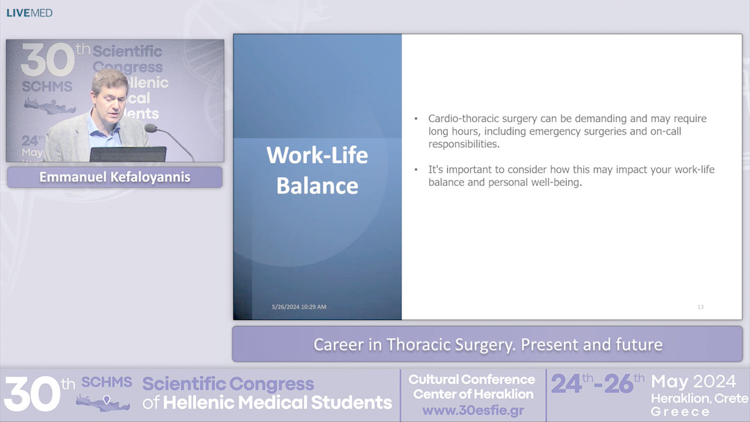 55 Emmanuel Kefaloyannis - Career in Thoracic Surgery. Present and future