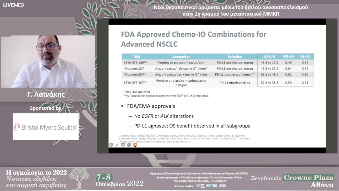 31 Γ. Λαϊνάκης - Νέοι θεραπευτικοί ορίζοντες μέσω του διπλού ανοσοαποκλεισμού στην 1η γραμμή του μεταστατικού ΜΜΚΠ
