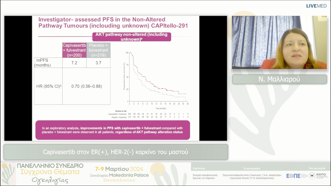23 Ν. Μαλλιαρού - Capivasertib στον ER(+), HER-2(-) καρκίνο του μαστού 