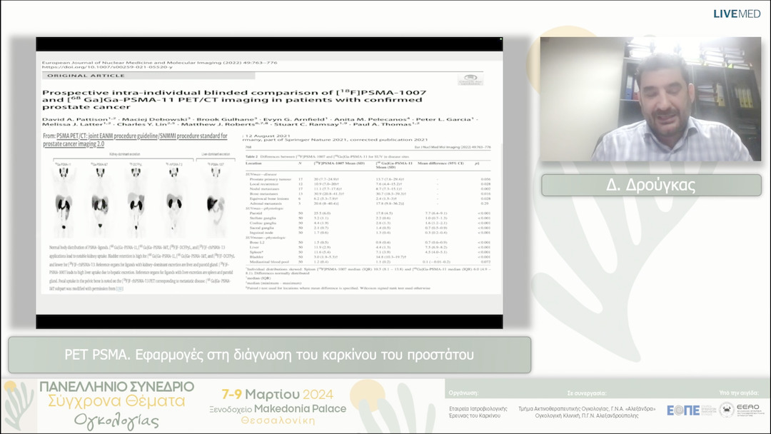 40 Δ. Δρούγκας - PET PSMA. Εφαρμογές στη διάγνωση του καρκίνου του προστάτου 