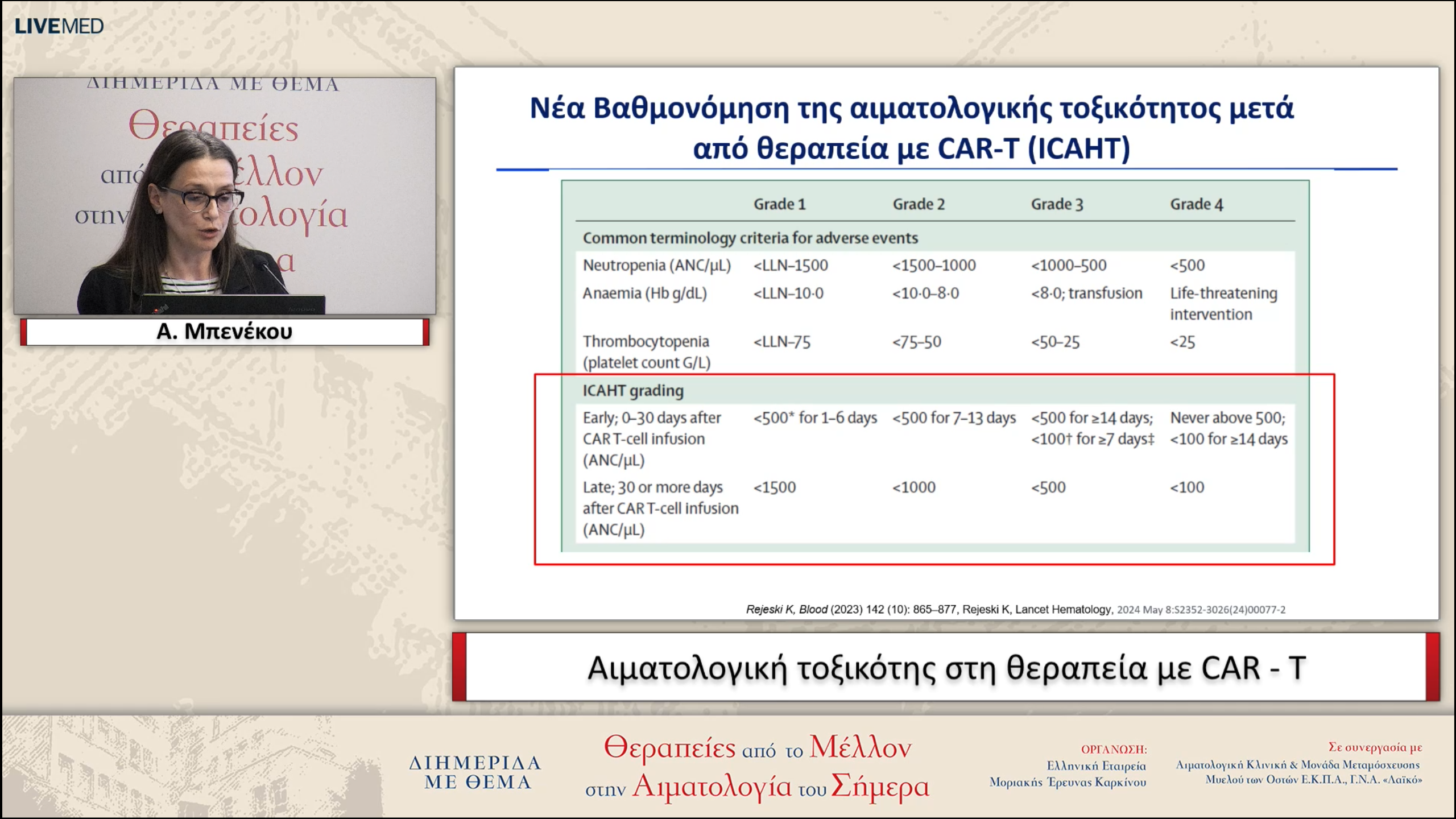 42 Α. Μπενέκου - Αιματολογική τοξικότης στη θεραπεία με CAR - T