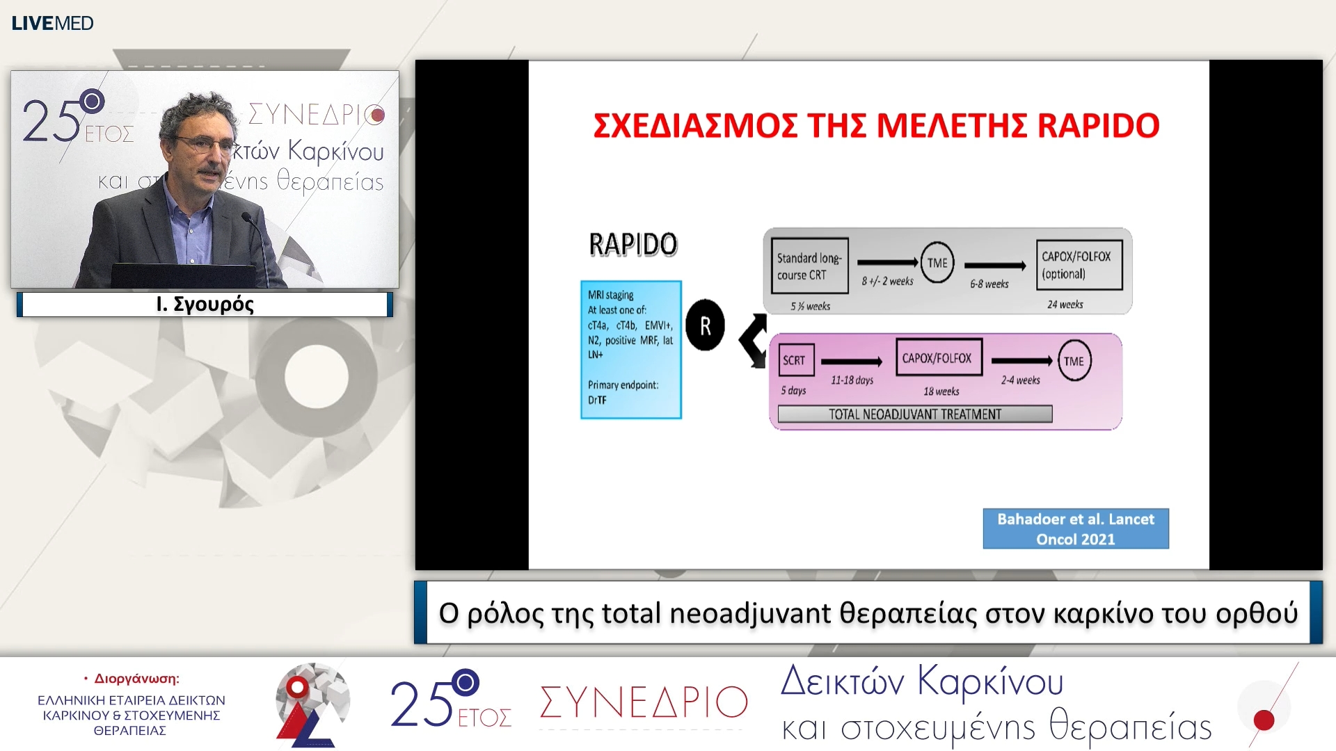 29 Ι. Σγουρός - Ο ρόλος της total neoadjuvant θεραπείας στον καρκίνο του ορθού 