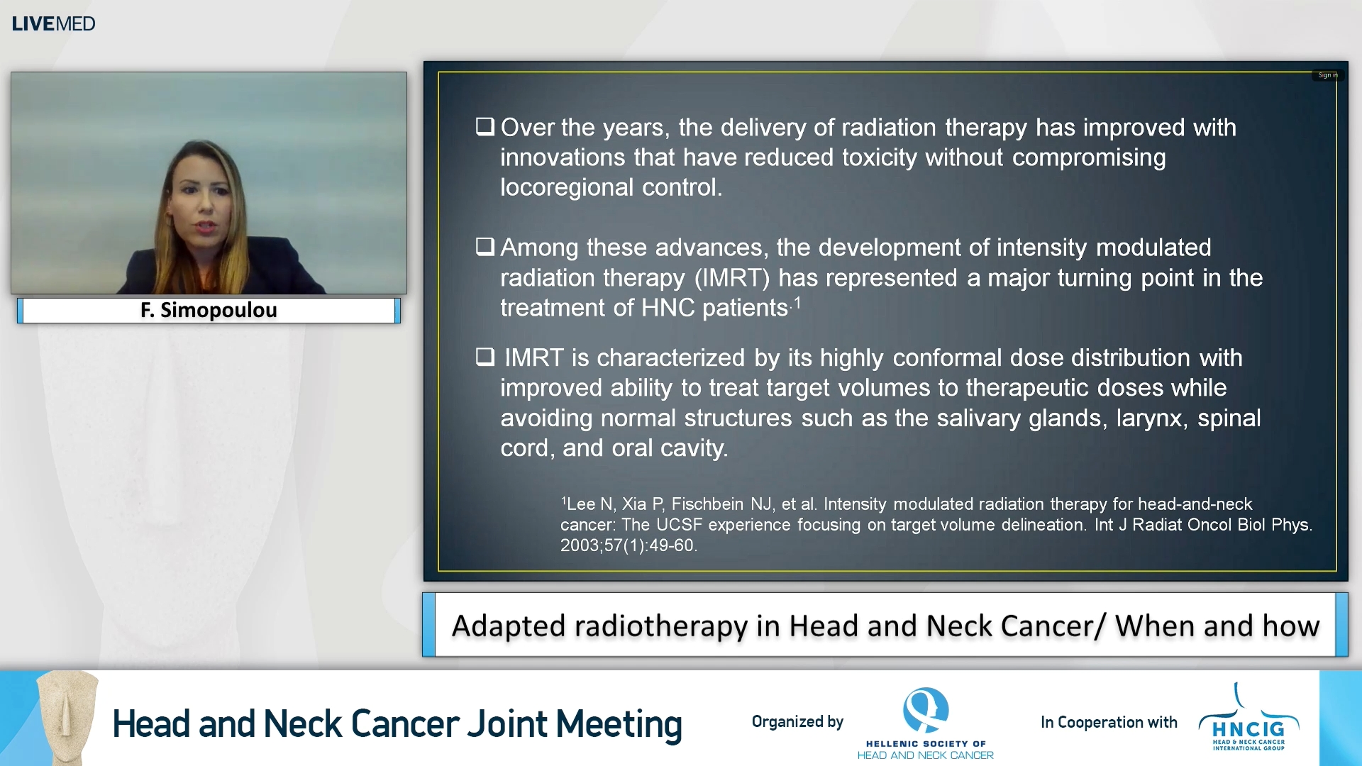 41 F. Simopoulou - Adapted radiotherapy in Head and Neck Cancer/ When and how 