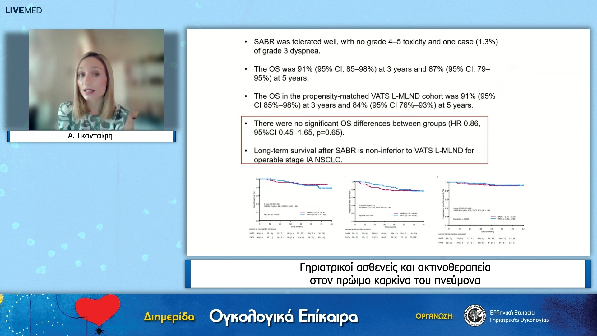 19 Α. Γκανταΐφη - Γηριατρικοί ασθενείς και ακτινοθεραπεία στον πρώιμο καρκίνο του πνεύμονα