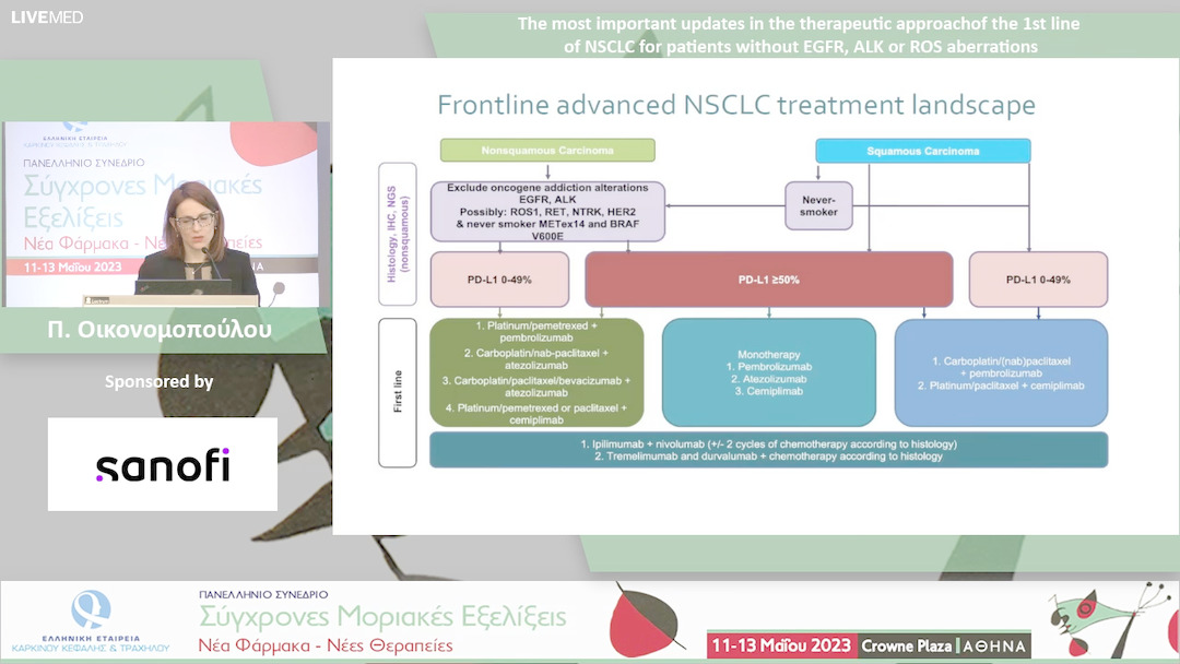 17 Π. Οικονομοπούλου - The most important updates in the therapeutic approachof the 1st line of NSCLC for patients without EGFR,ALK or ROS aberrations 