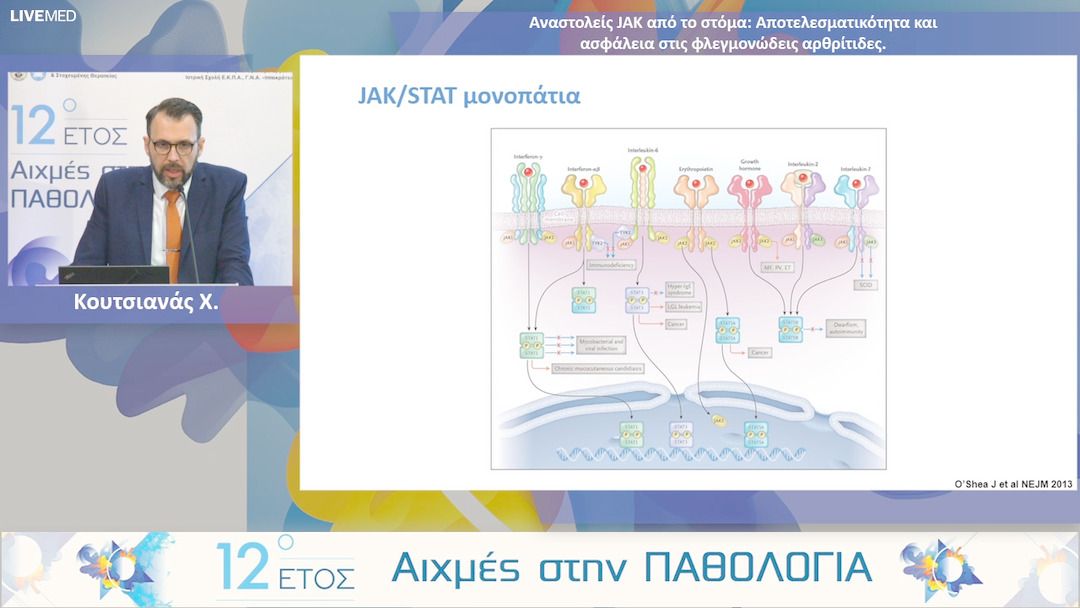 35 Κουτσιανάς Χ. - Αναστολείς JAK από το στόμα: Αποτελεσματικότητα και ασφάλεια στις φλεγμονώδεις αρθρίτιδες.