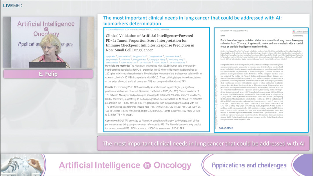 32 E. Felip - The most important clinical needs in lung cancer that could be addressed with AI