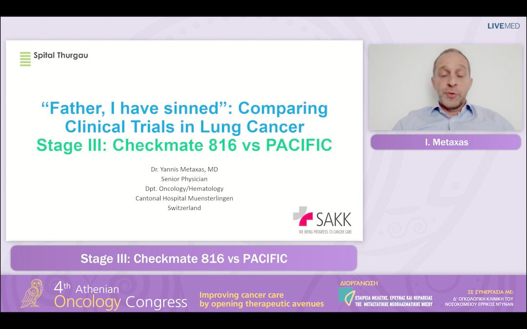 38 Ι. Metaxas - Stage III: Checkmate 816 vs PACIFIC 