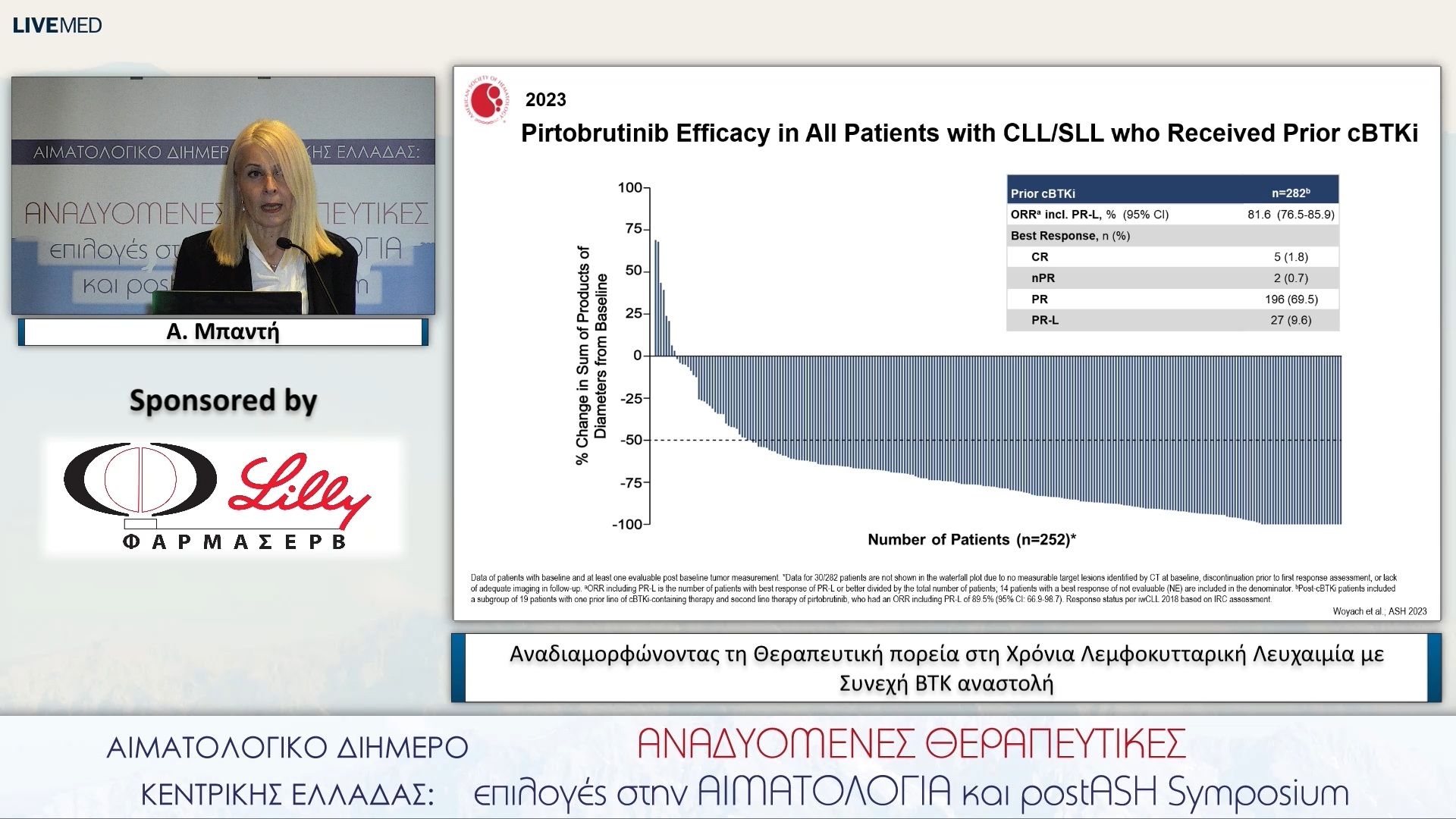 43 Α. Μπαντή - Αναδιαμορφώνοντας τη Θεραπευτική πορεία στη Χρόνια Λεμφοκυτταρική Λευχαιμία με Συνεχή ΒΤΚ αναστολή 