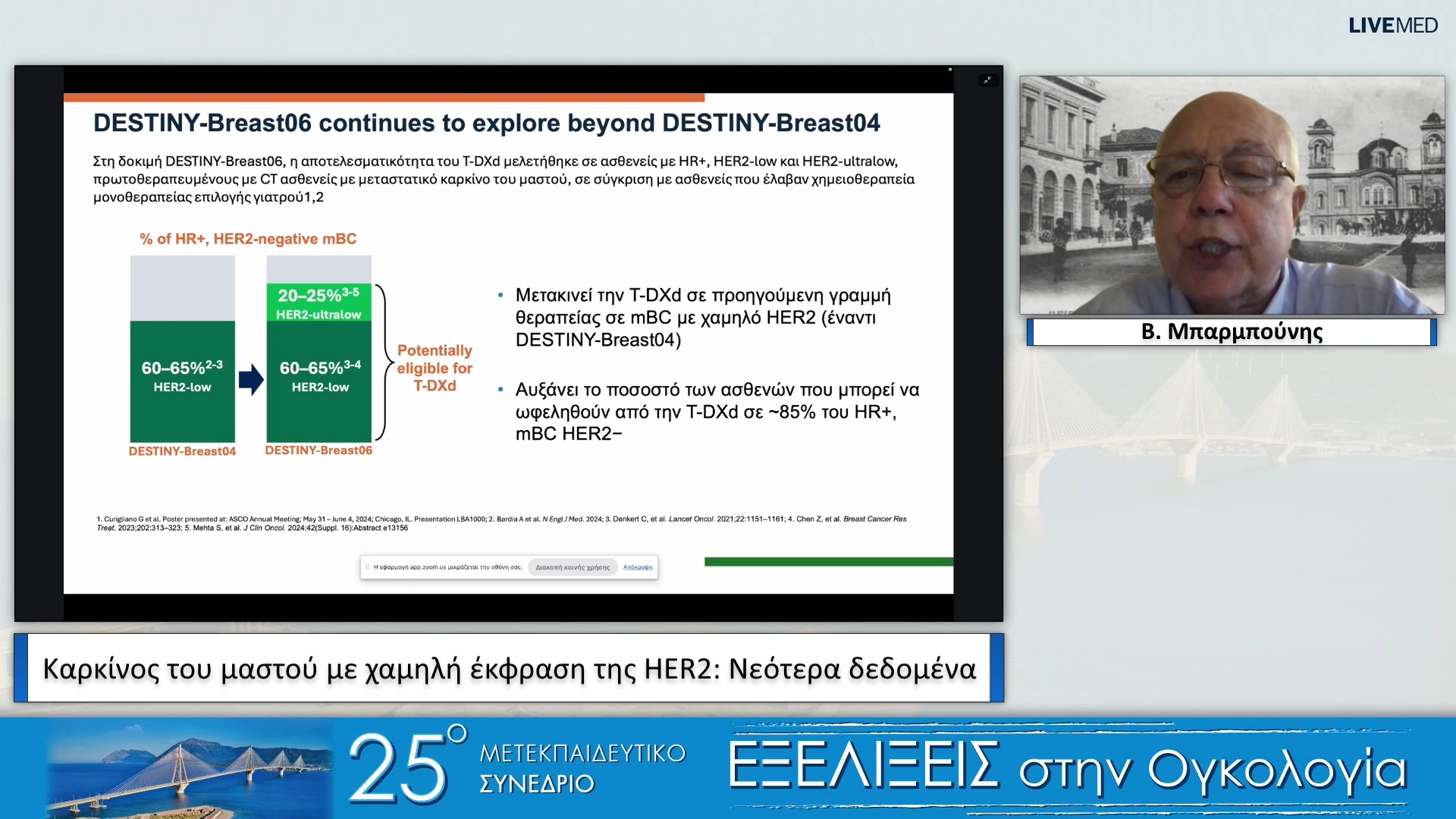 42 Β. Μπαρμπούνης - Καρκίνος του μαστού με χαμηλή έκφραση της HER2: Νεότερα δεδομένα