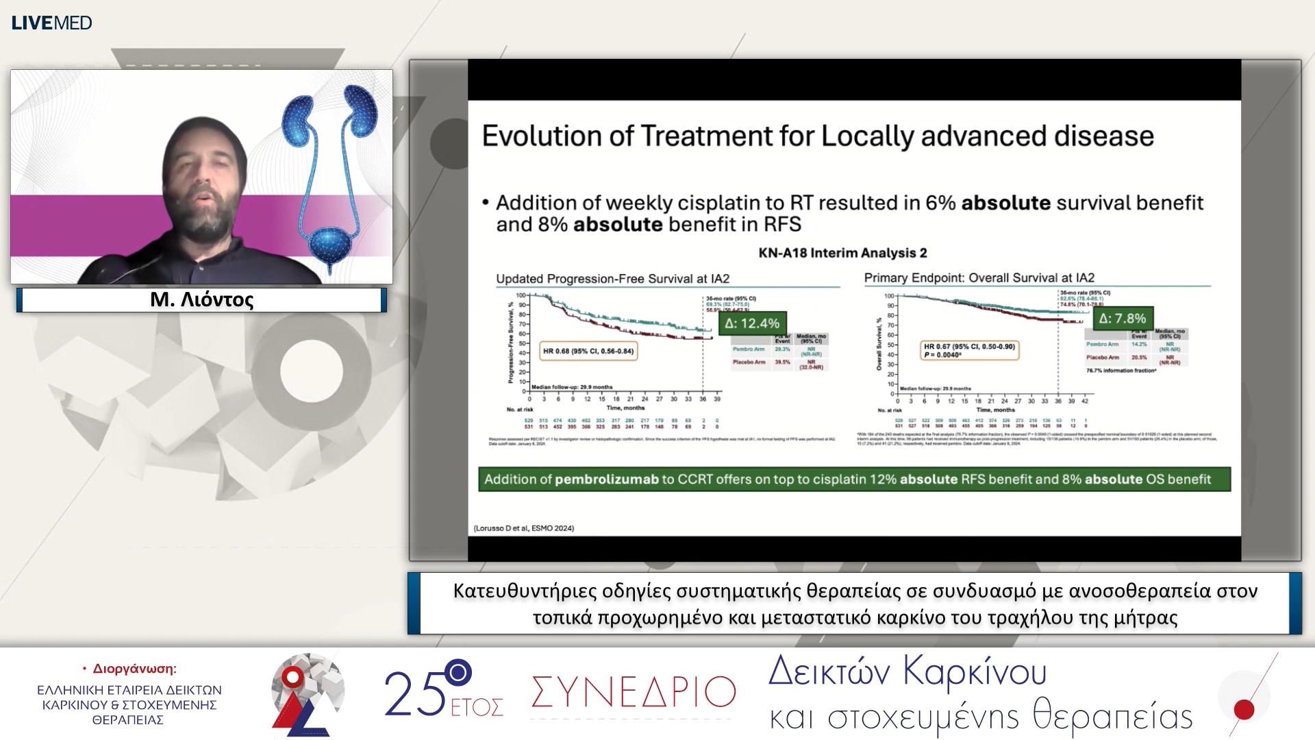 25 Μ. Λιόντος - Κατευθυντήριες οδηγίες συστηματικής θεραπείας σε συνδυασμό με ανοσοθεραπεία στον τοπικά προχωρημένο και μεταστατικό καρκίνο του τραχήλου της μήτρας 