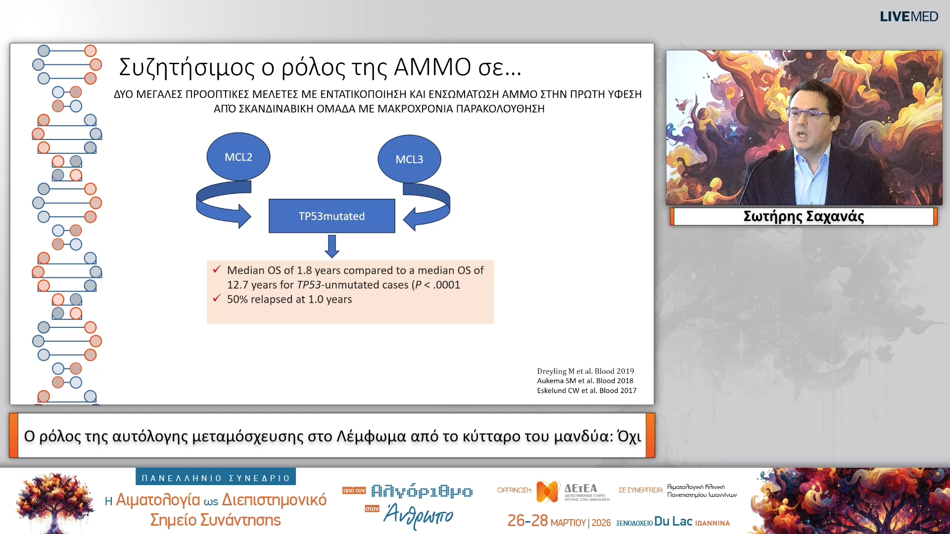 24 Σωτήρης Σαχανάς - Debate - Ο ρόλος της αυτόλογης μεταμόσχευσης στο Λέμφωμα από το κύτταρο του μανδύα.