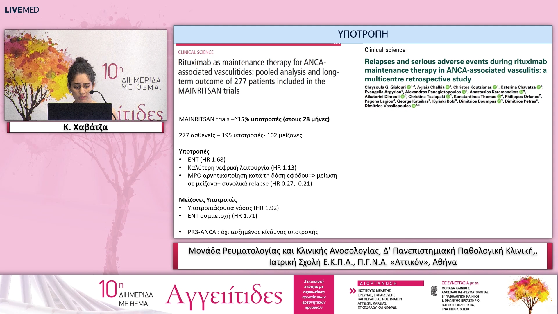 40 Κ. Χαβάτζα Α., Φανουριάκης - ΠΑΡΟΥΣΙΑΣΗ ΣΥΖΗΤΗΣΗ ΠΕΡΙΠΤΩΣΕΩΝ ΑΣΘΕΝΩΝ ΜΕ ΑΓΓΕΙΙΤΙΔΕΣ