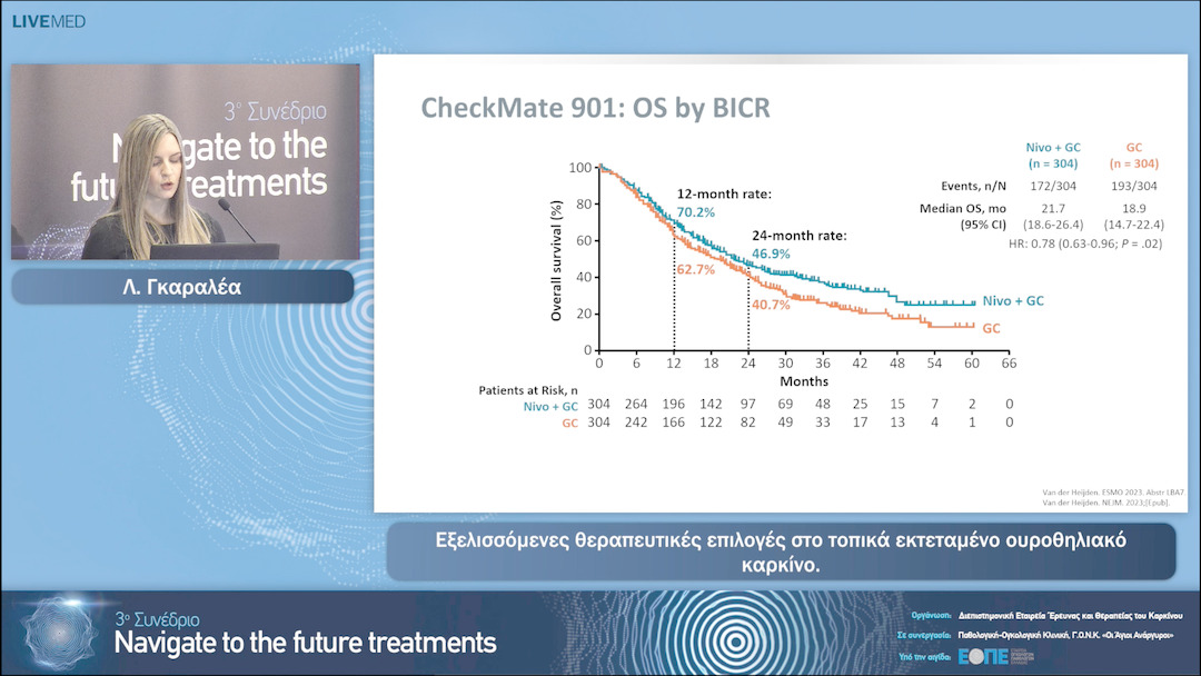 08 Λ. Γκαραλέα - Εξελισσόμενες θεραπευτικές επιλογές στο τοπικά εκτεταμένο ουροθηλιακό καρκίνο. 