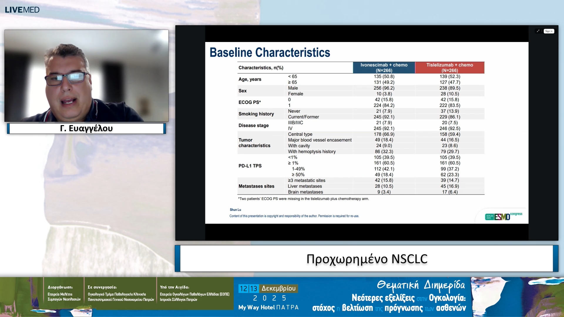 24 Γ. Ευαγγέλου - Προχωρημένο NSCLC