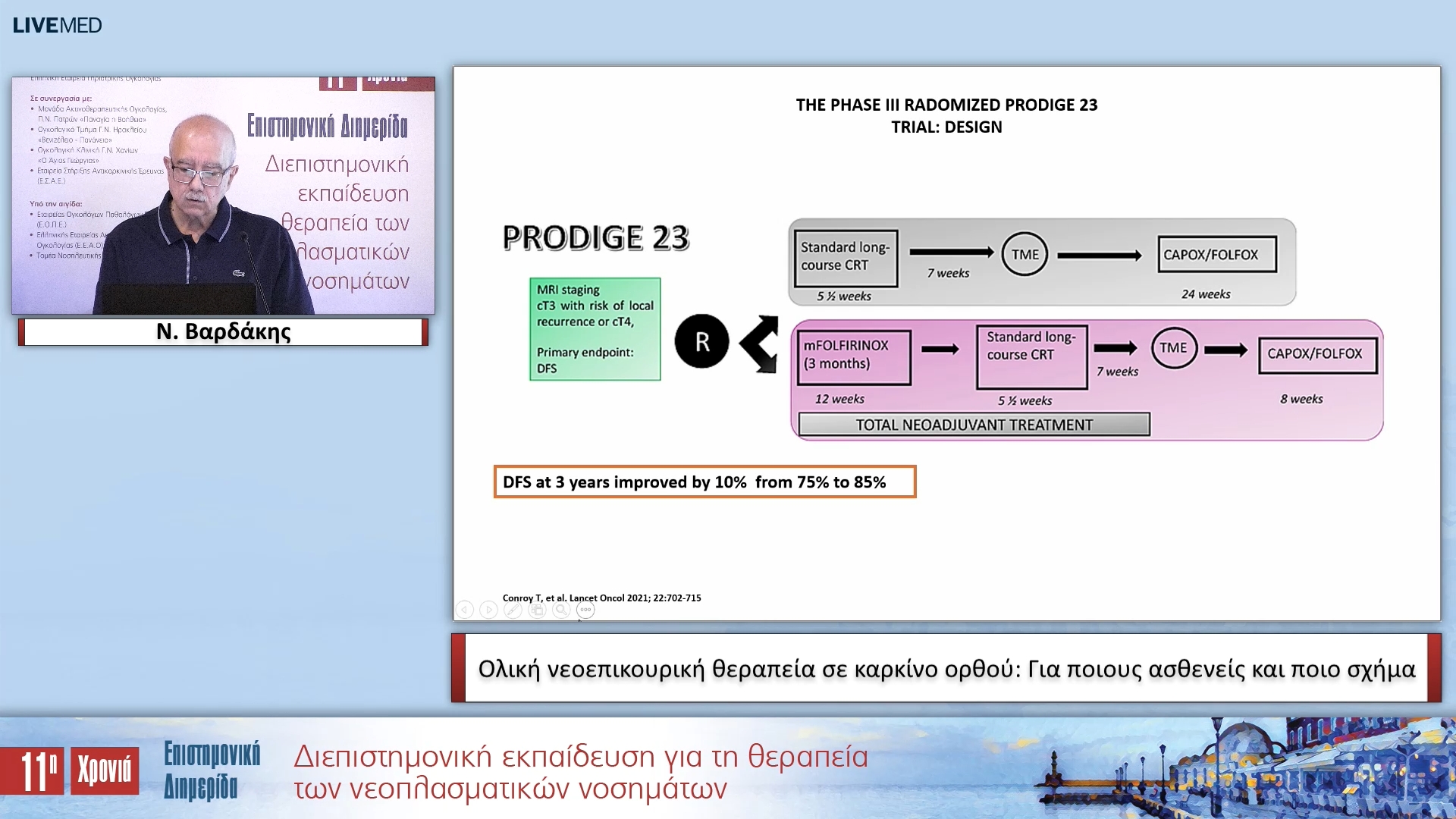 35 Ν. Βαρδάκης - Ολική νεοεπικουρική θεραπεία σε καρκίνο ορθού: Για ποιους ασθενείς και ποιο σχήμα