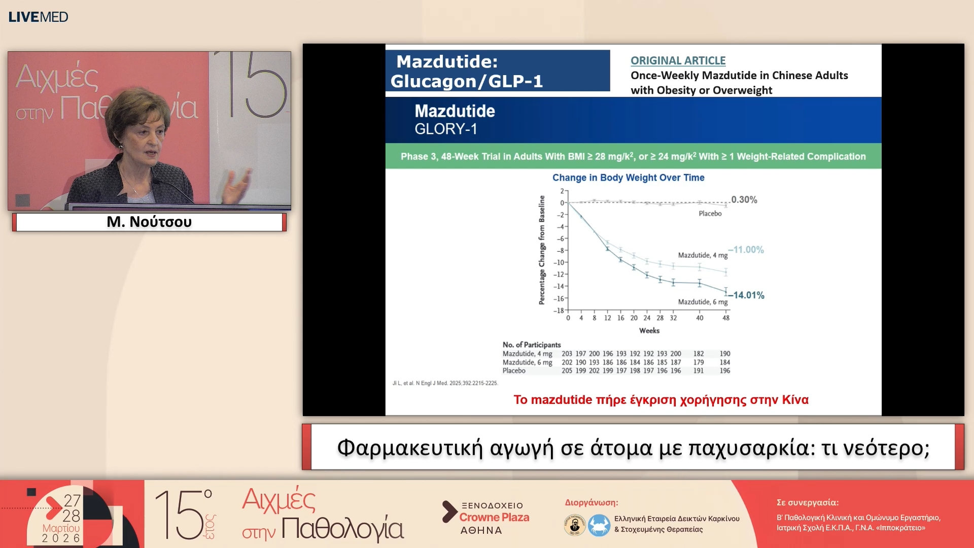 31 Μ. Νούτσου - Φαρμακευτική αγωγή σε άτομα με παχυσαρκία: τι νεότερο;