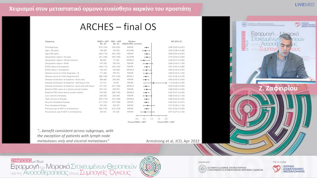 27 Ζ. Ζαφειρίου - Χειρισμοί στον μεταστατικό ορμονο-ευαίσθητο καρκίνο του προστάτη