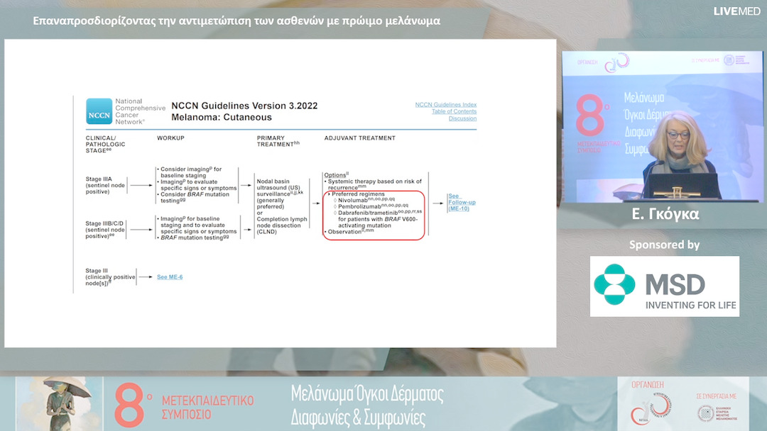 30 Ε. Γκόγκα - Επαναπροσδιορίζοντας την αντιμετώπιση των ασθενών με πρώιμο μελάνωμα 
