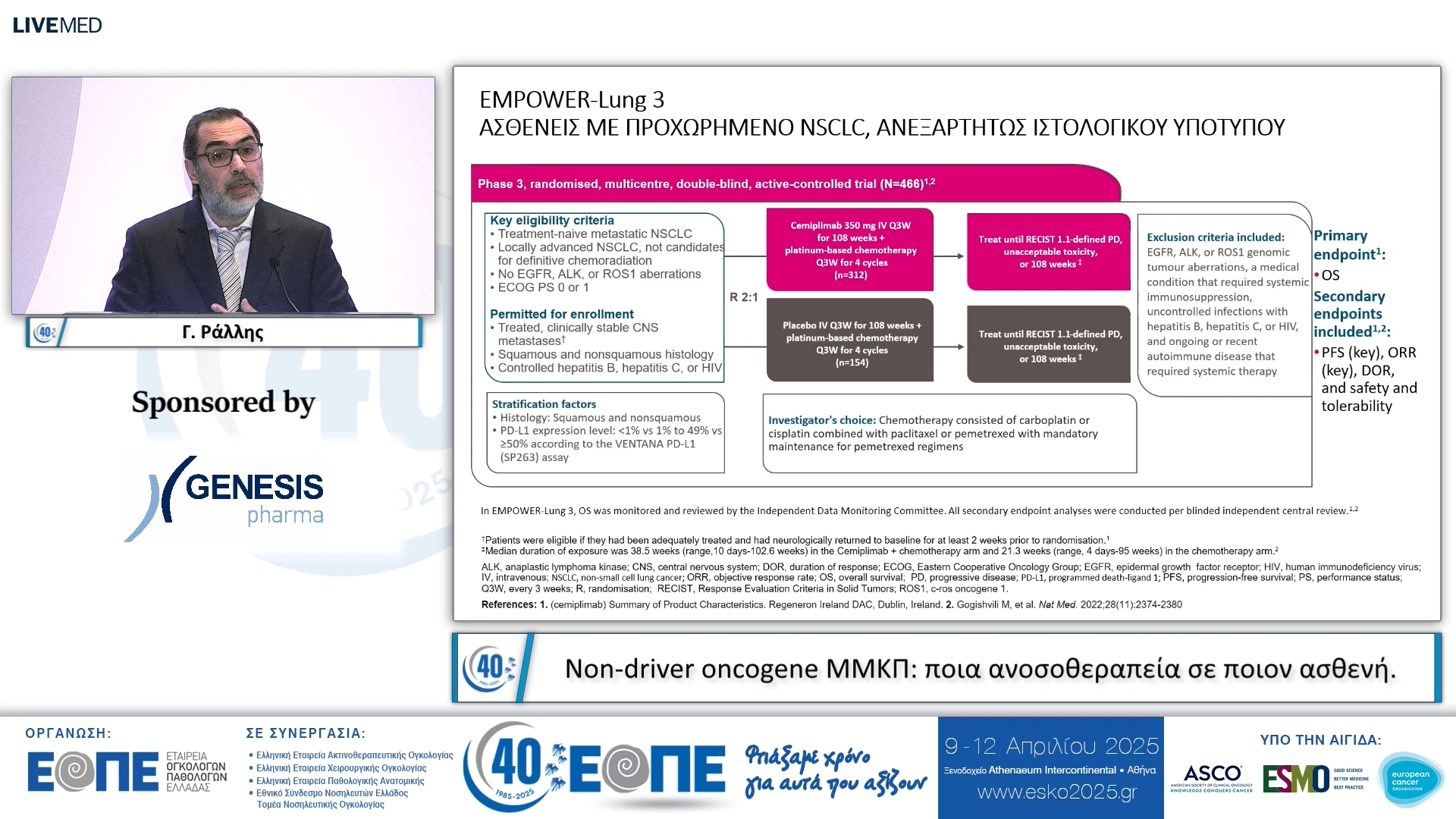 049 Γ. Ράλλης - Non-driver oncogene ΜΜΚΠ: ποια ανοσοθεραπεία σε ποιον ασθενή. 