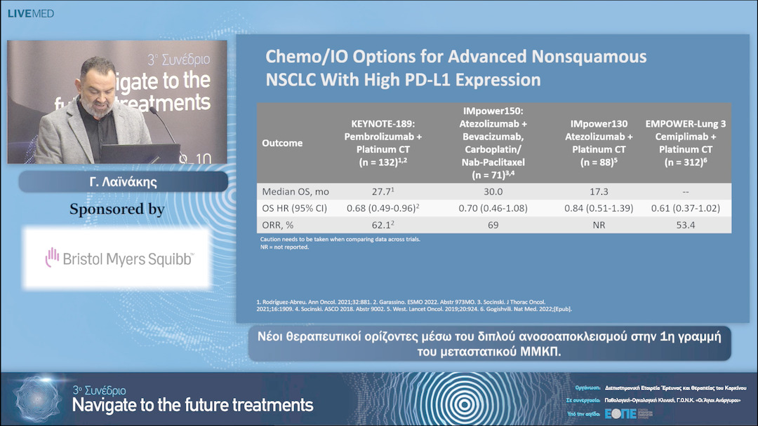24 Γ. Λαϊνάκης - Νέοι θεραπευτικοί ορίζοντες μέσω του διπλού ανοσοαποκλεισμού στην 1η γραμμή του μεταστατικού ΜΜΚΠ. 