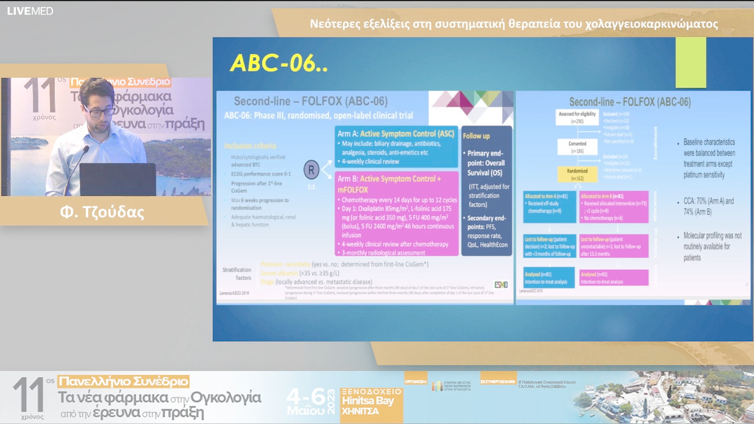 16 Φ. Τζούδας - Νεότερες εξελίξεις στη συστηματική θεραπεία του χολαγγειοκαρκινώματος