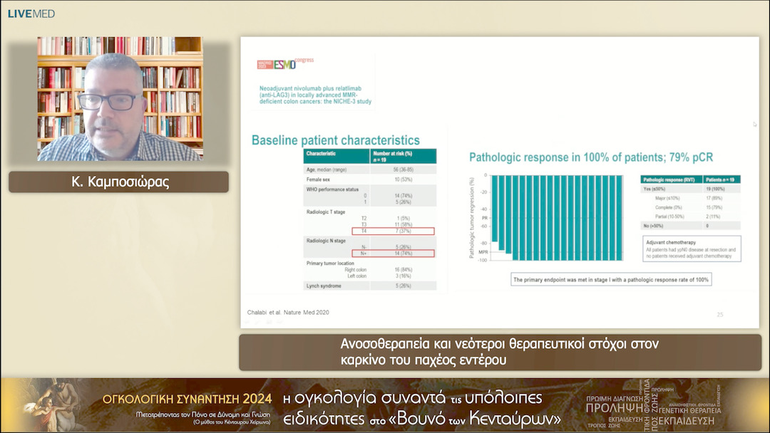 15 Κ. Καμποσιώρας - Ανοσοθεραπεία και νεότεροι θεραπευτικοί στόχοι στον καρκίνο του παχέος εντέρου 
