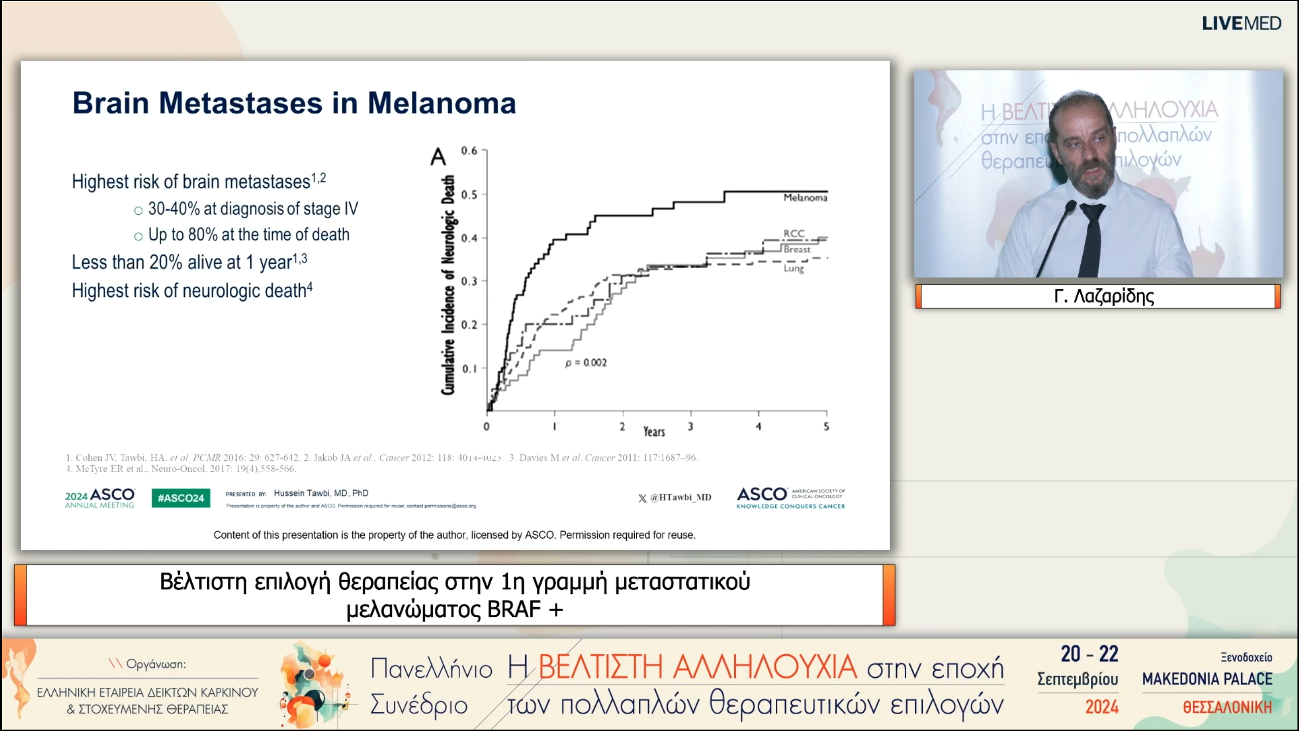 27 Γ. Λαζαρίδης - Βέλτιστη επιλογή θεραπείας στην 1η γραμμή μεταστατικού μελανώματος BRAF + 